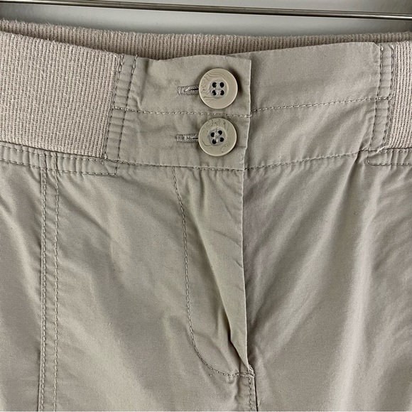 NEW YORK & CO. Y2K Khaki Beige Mid Rise Lightweight Cropped Capri Cargo Pants - Picture 6 of 14